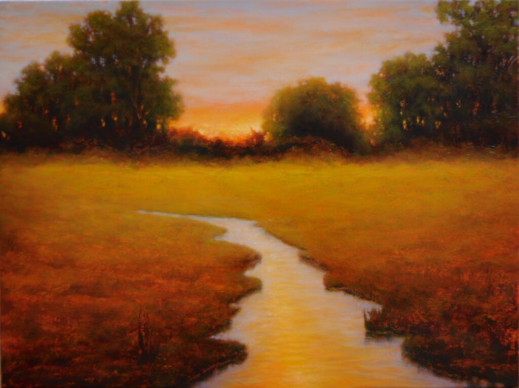 SEQUESTERED STREAM 18x24 oil on canvas SOLD