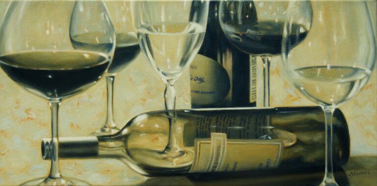 A GOLDEN TOAST 12x24 oil on canvas