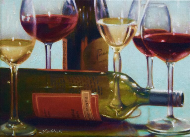 WINE NOTES 10x14 oil on canvas