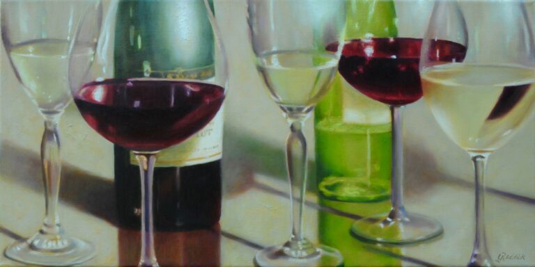 WINE-ING IN WHISTLER 12x24 oil on canvas