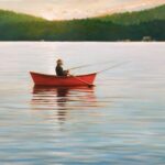 OUT ON THE LAKE 24x30 oil on canvas