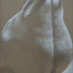 STUDY LIGHT ON MY BACK 13x19  graphite and conte on paper