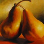 ROMANTIC PEAR 24x24 oil on canvas