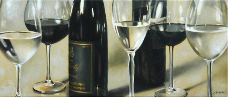 A TOAST TO FRIENDSHIP 12x28 oil on cavas