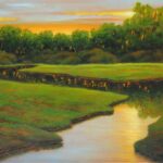 CATCHING THE LIGHT 15x30 Acrylics on Canvas