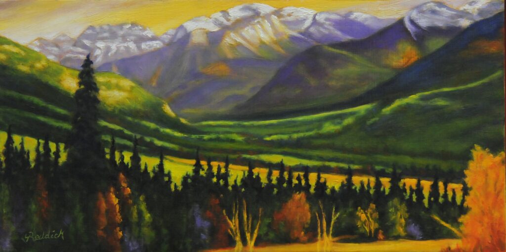 STUDY COLUMBIA RIVER VALLEY 6x12 oil oil on canvas