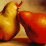DEVOTED PEAR 11x14 oil on canvas