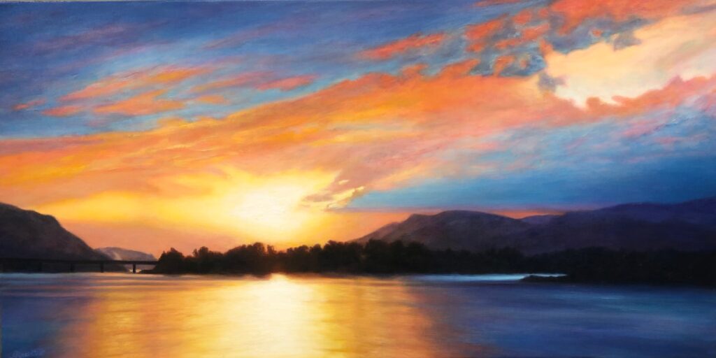 SUNSET FOR MARIANNA 18x36 oil on canvas SOLD