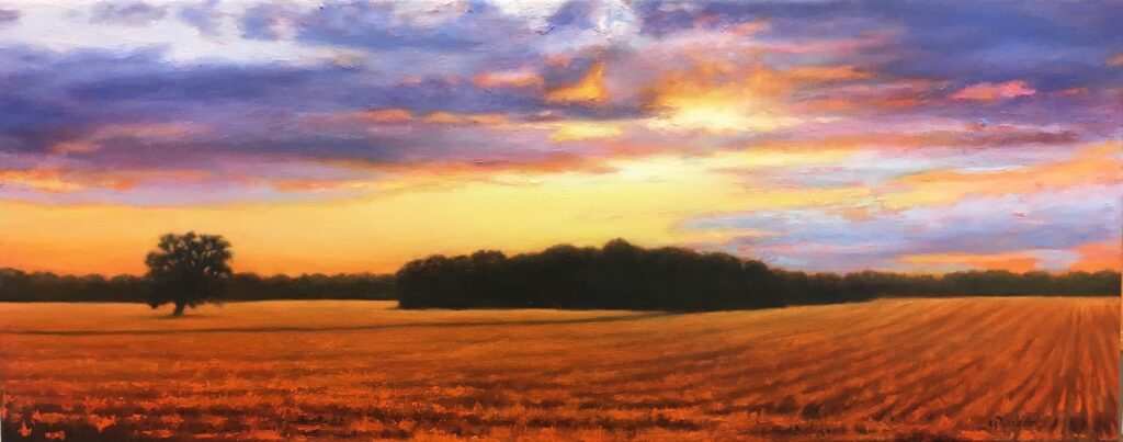 FEILD OF GOLD 12x36 oil on canvas