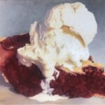 A BITE OF PIE WITH YOUR ICE CREAM 24x30 oil on canvas