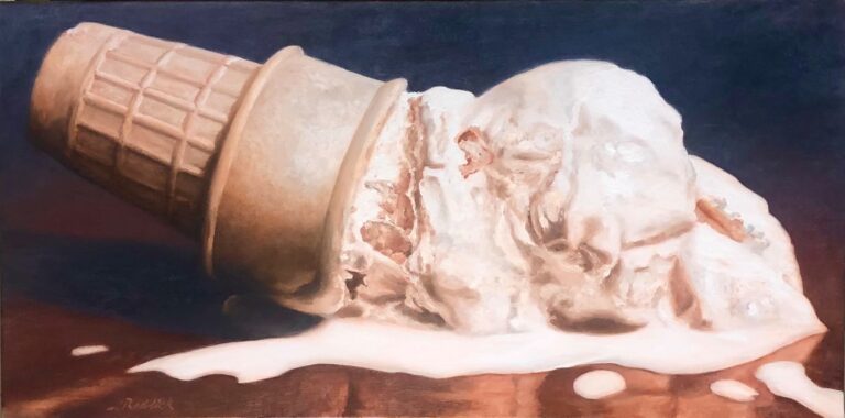 A DELICIOUS DROP 15x30 oil on canvas