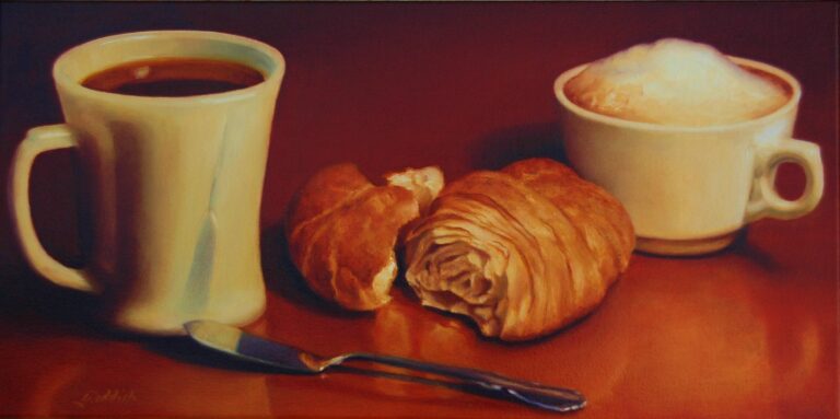 PETIT DEJEUNER 12x24 oil on canvas