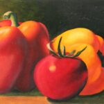 VEGGIE TRIO I 5x8 oil on panel